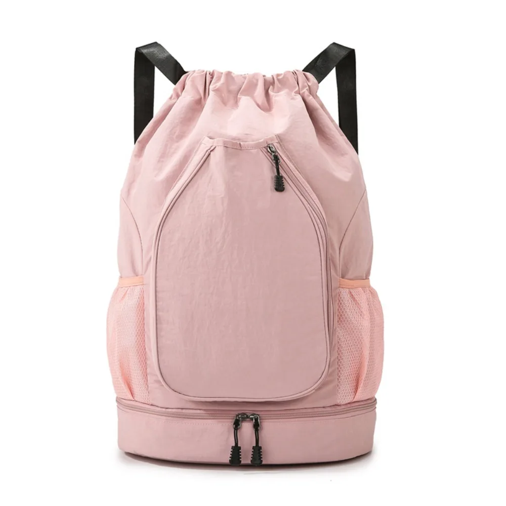 

2 Rackets Tennis Racket Backpack with Shoes Pocket Large Capacity Badminton Sports Bag Casual Drawstring Closure Gym Pack Travel
