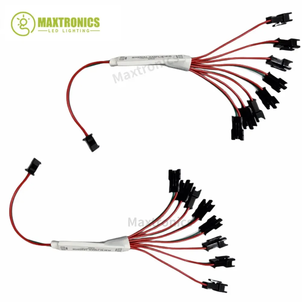 1 TO 4/8 Led Strip Mini TTLSignal Amplifier Repeater For 3Pin RGBIC Addressable LED Strip Modules WS2812B WS2811 SK6812 DC5-24V