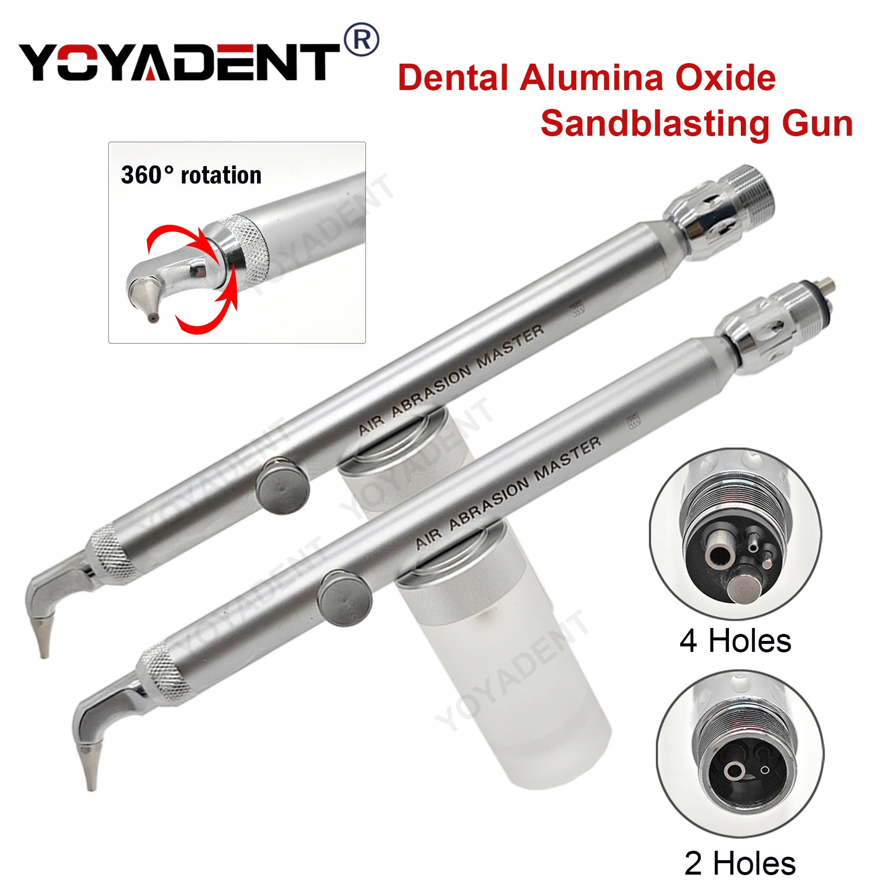 

Dental Aluminum Oxide Sandblasting Gun Air Abrasion Polisher Blaster Dentistry Tools 2/4 Holes