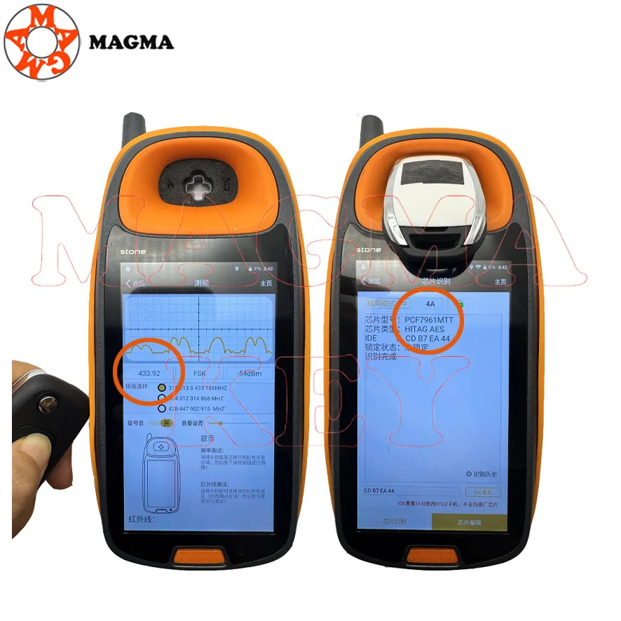 MAGMA CWTWB1G767 لرينو Megane3 Logan2 Kadjar رمز داسيا داستر كابتور 433MHZ 4A رقاقة الوجه مفتاح السيارة الذكية فوب PCF7961M #6