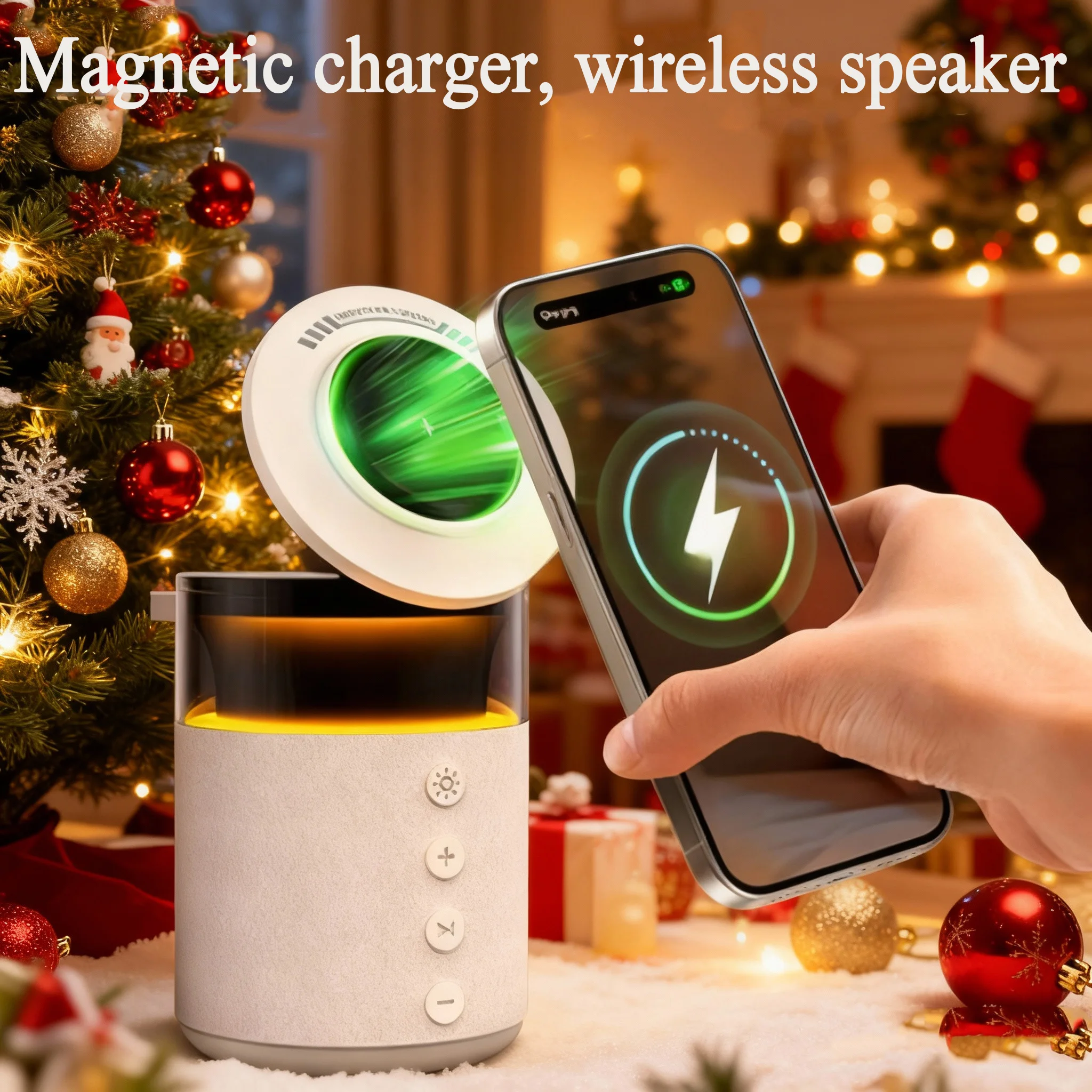 

Многофункциональный ночник, динамик, магнитное беспроводное зарядное устройство для Apple Watch, iPhone 17, 16, 15, 14, 13, 12, Pro Max и AirPods 4/3 Pro