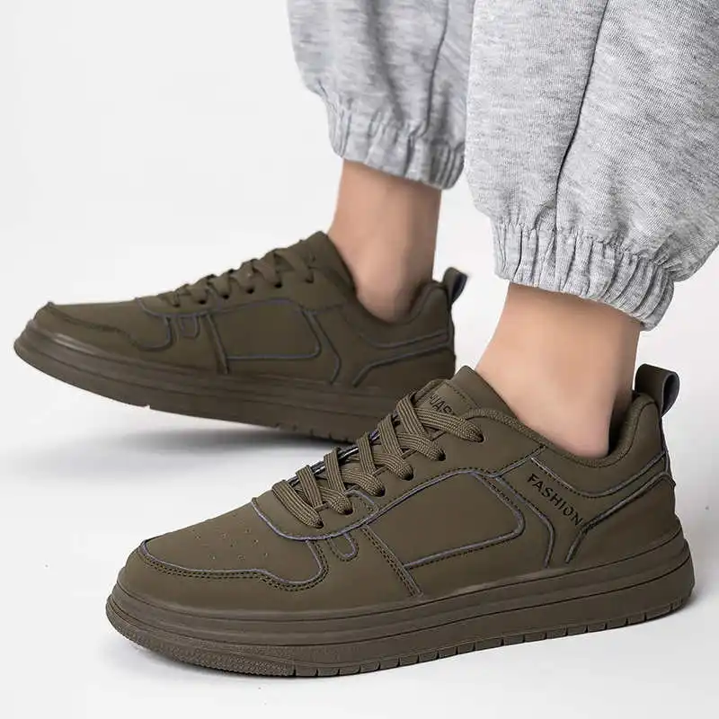 

Legitimate Leather Non-slip Sole Men's Summer Brand Sneakers Running Skateboard Luxury Vulcanized Shoes Sports To Play