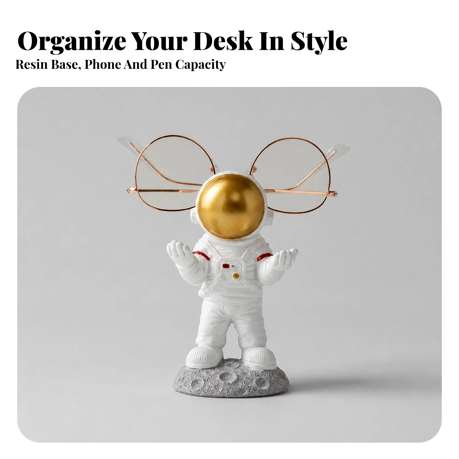 Astronaut Eyeglass Holder Whimsical Astronaut Glasses Holder Spectacle Display Stand Quirky Fun for Space Enthusiasts, Office
