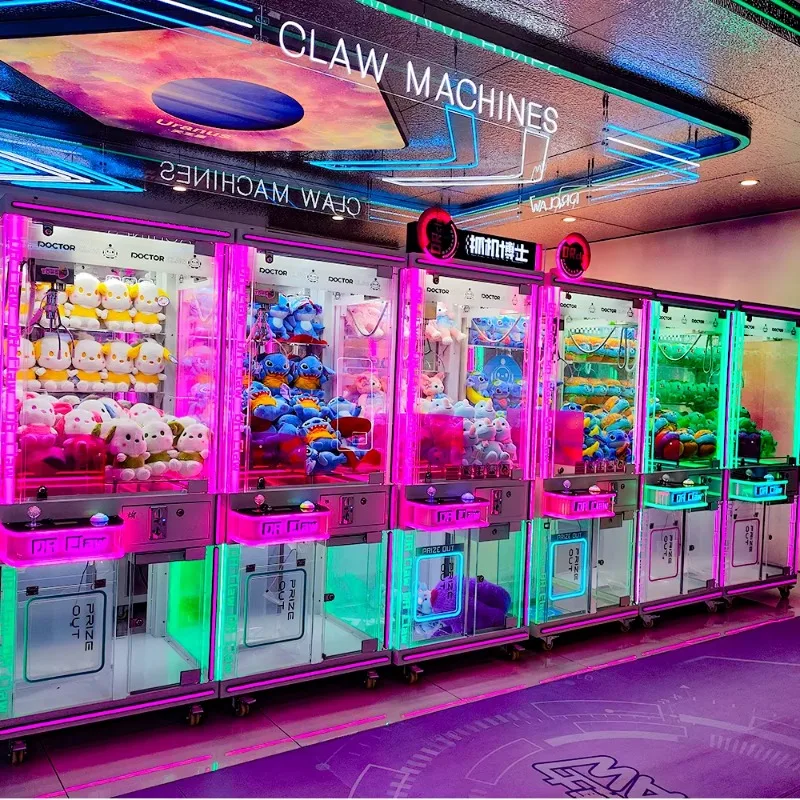 Indoor Luxury Commercial Bullet Shooting Music Arcade Games Transparent Claw Machine New Design Claw Crane Machine For Business