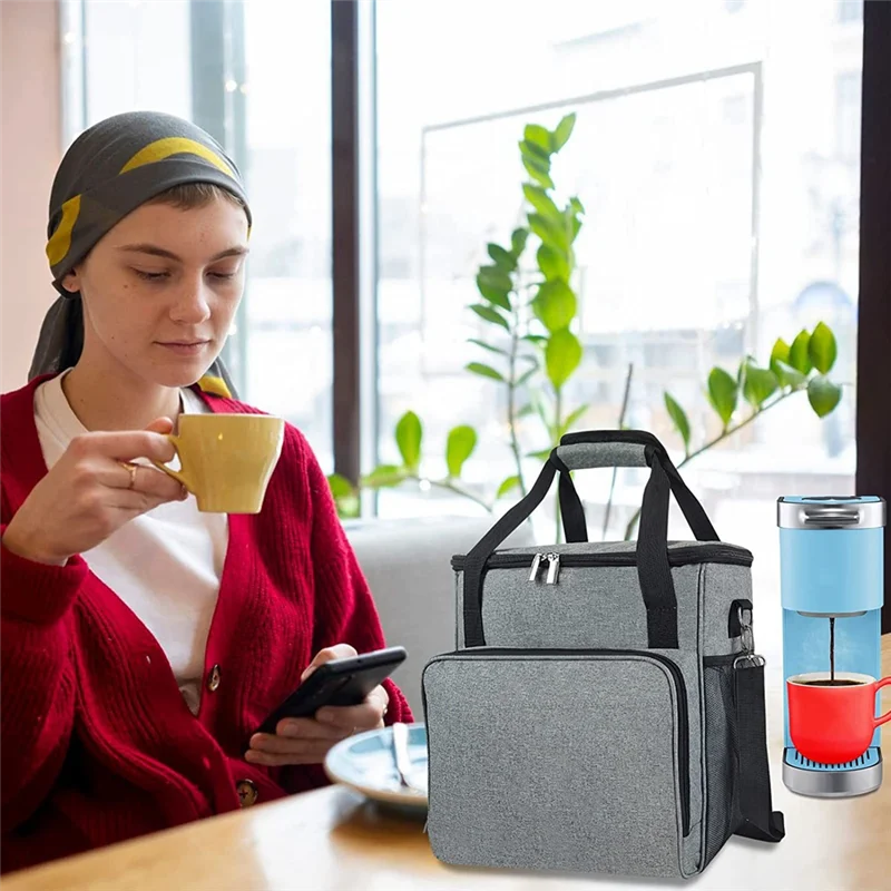 A61T-Coffee Maker Travel Tote Single يخدم منظم محطة القهوة وحقيبة الجيب للسفر