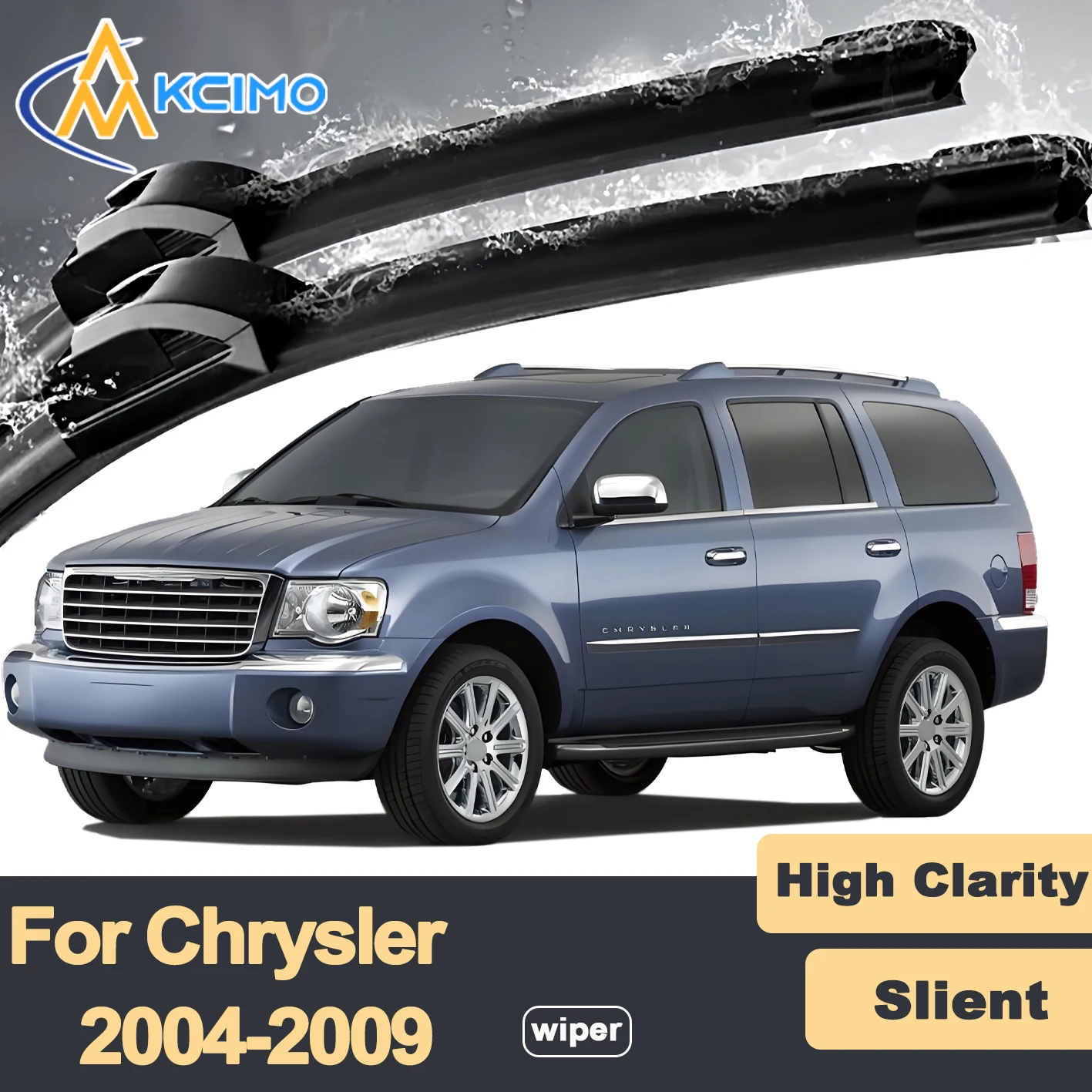

Premium Rubber Durable Silent Windshield Wiper Blades 2pcs for Chrysler Aspen 2004-2009 Dodge Durango Front Wiper Blades Set