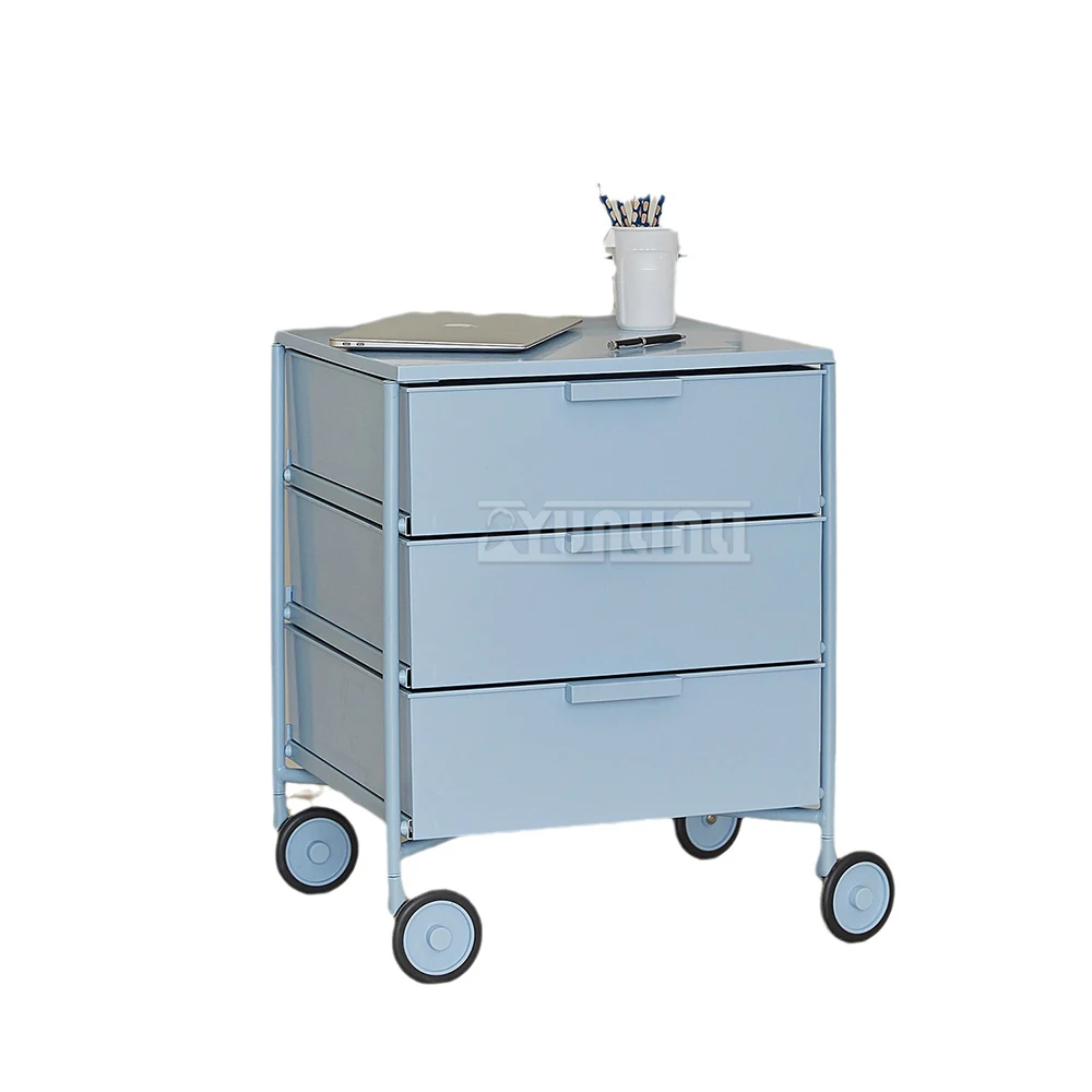 Mesita de noche con ruedas extraíble para sala de estar, mueble lateral para sofá, creativo, Simple, moderno, armario de almacenamiento Simple