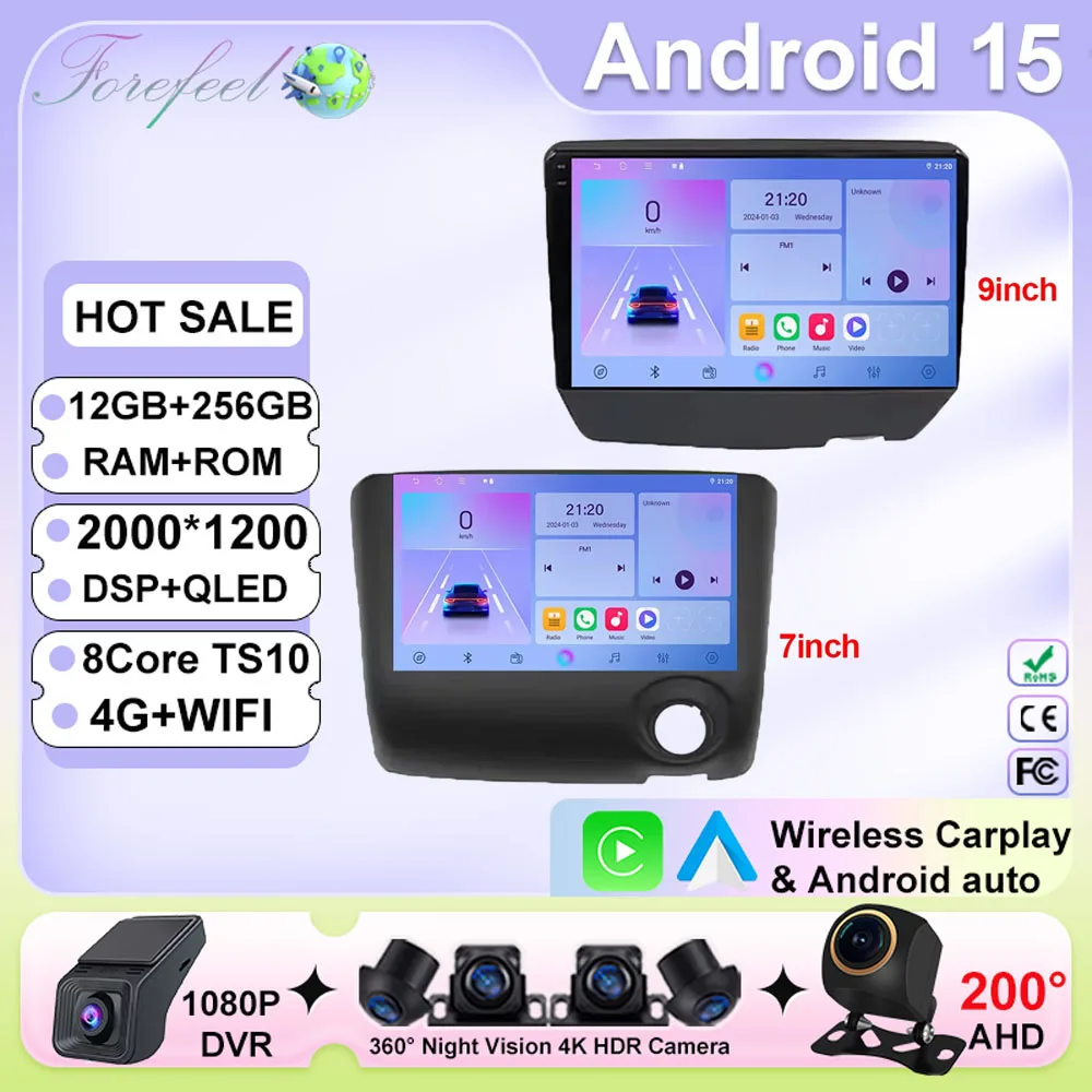

Android 15 Car Radio Multimedia For Toyota Vitz XP10 Yaris Platz Echo 1999-2005 Stereo Auto Carplay Autoradio GPS Navigation DSP