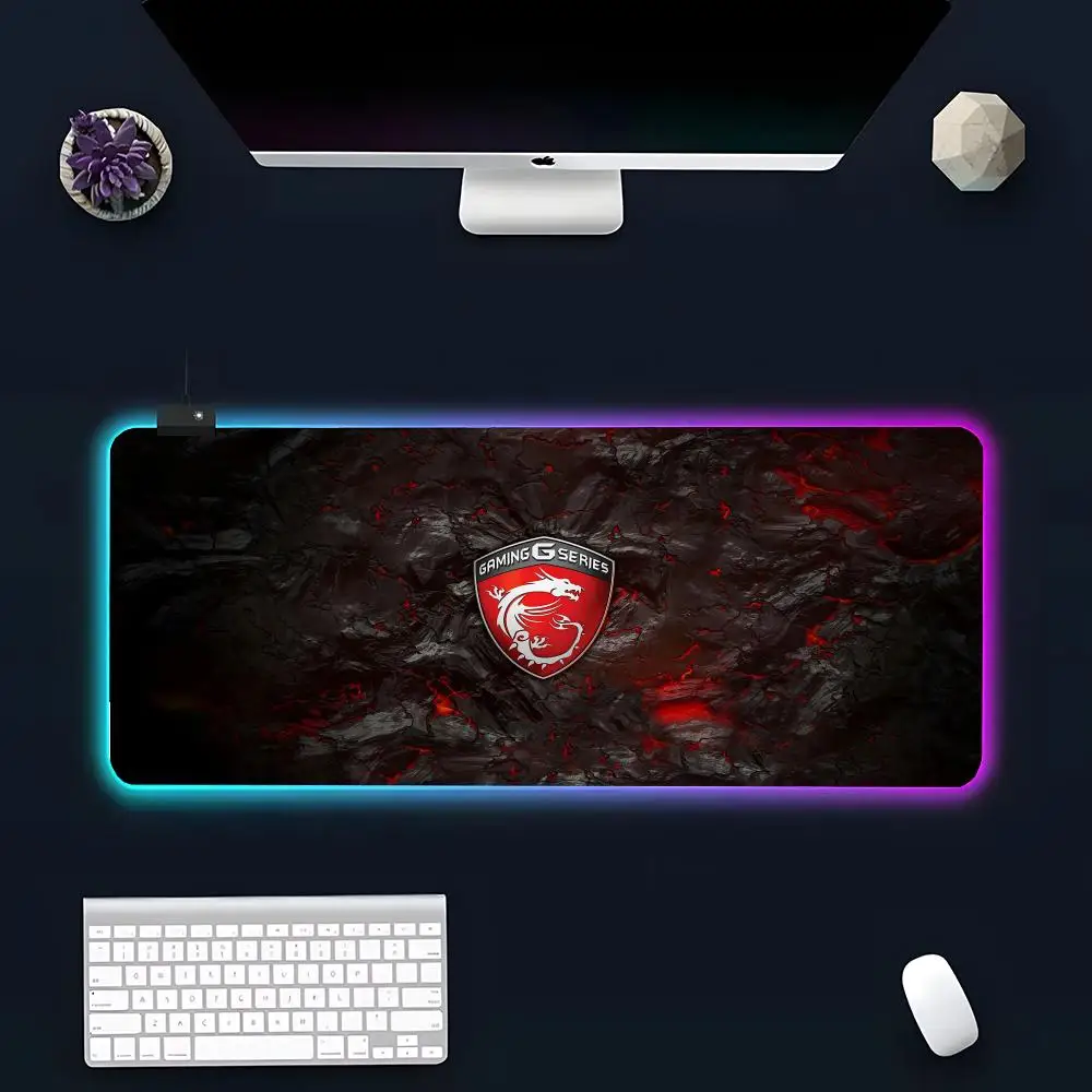 

MSI Mouse Pad Large luminous RGB streamer LED 600x300 gaming internet café table mat, home keyboard pad