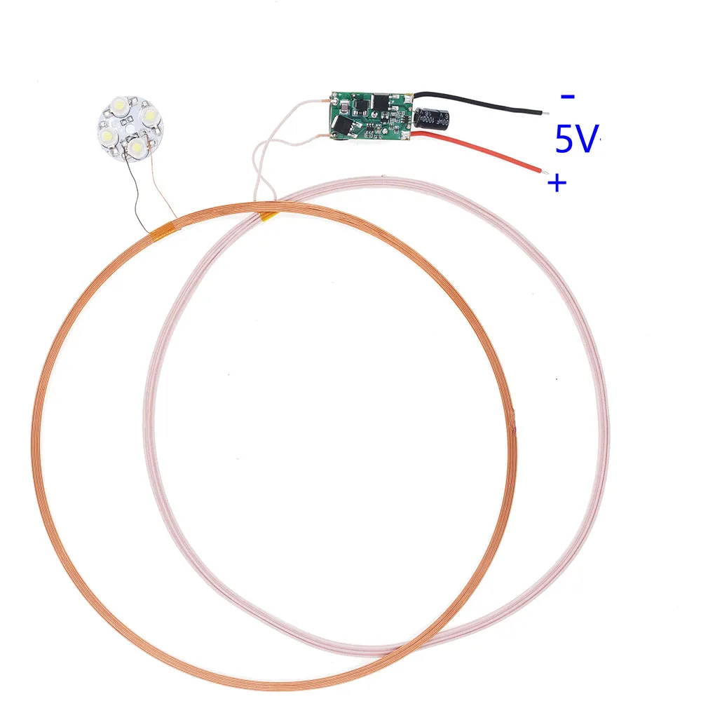 Imagem -03 - Taidacent 1m de Longa Distância 5v Levitação Lâmpada Carregador sem Fio Led Lanterna Lâmpada Indução Indutiva Magnética Bobina Carregamento