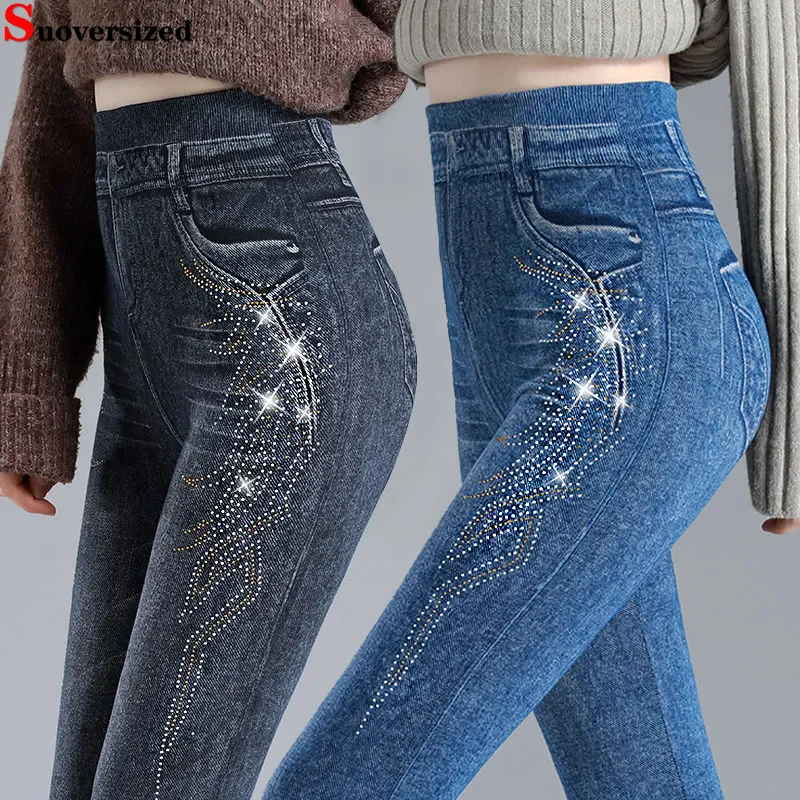 

Korean Design Skinny Pencil Jeans Women Casual Elastic Waist Denim Pants Fashion High Stretch Vintage Ankle Length Vaqueros New