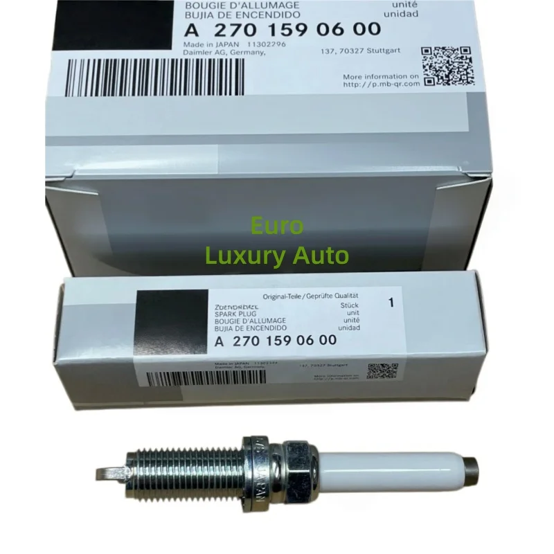 Original Spark Plug A2701590600，4 PCS for Mercedes‑Benz A‑Class W176 1.6 A 180, B‑Class W246;W242 1.6 B 180