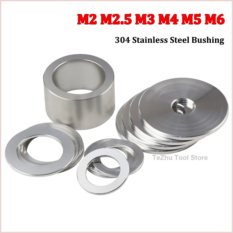 

M2 M2.5 M3 M4 M5 M6 304 Stainless Steel Bushing Washer Gasket Thickening Unthreaded Round Hollow Standoff Spacer Sleeve