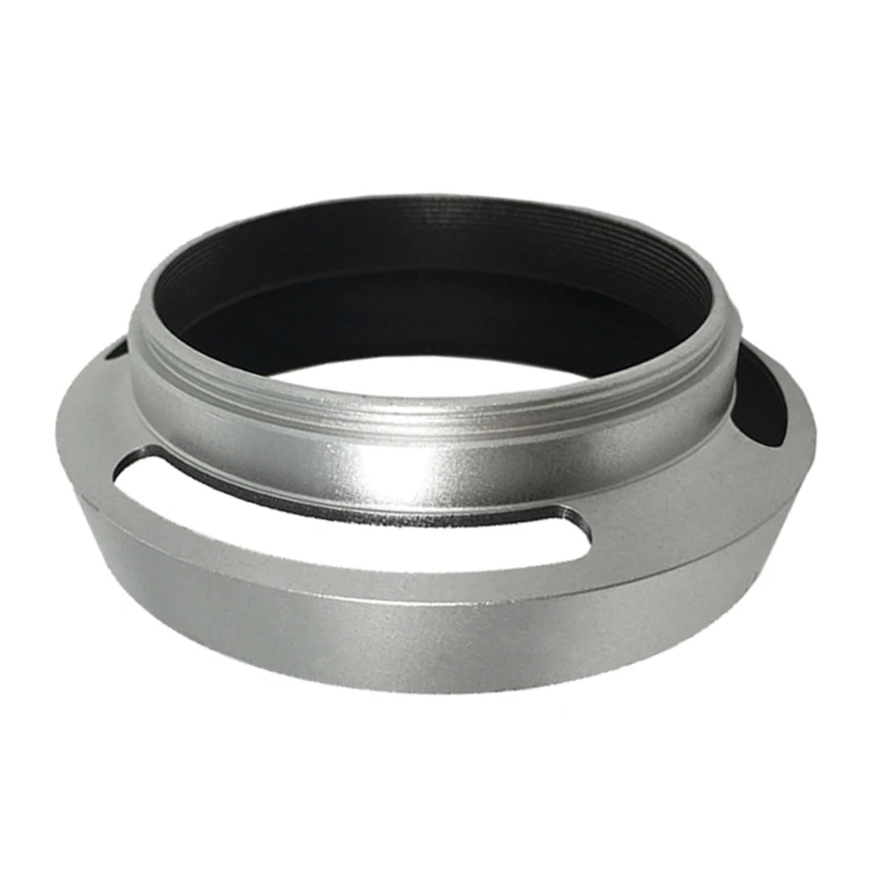 Camera Lens Shade Replacement Lens Hood 37mm 40.5mm 43mm 46mm 49mm 52mm Lens Cap Metal Vented Screw-in