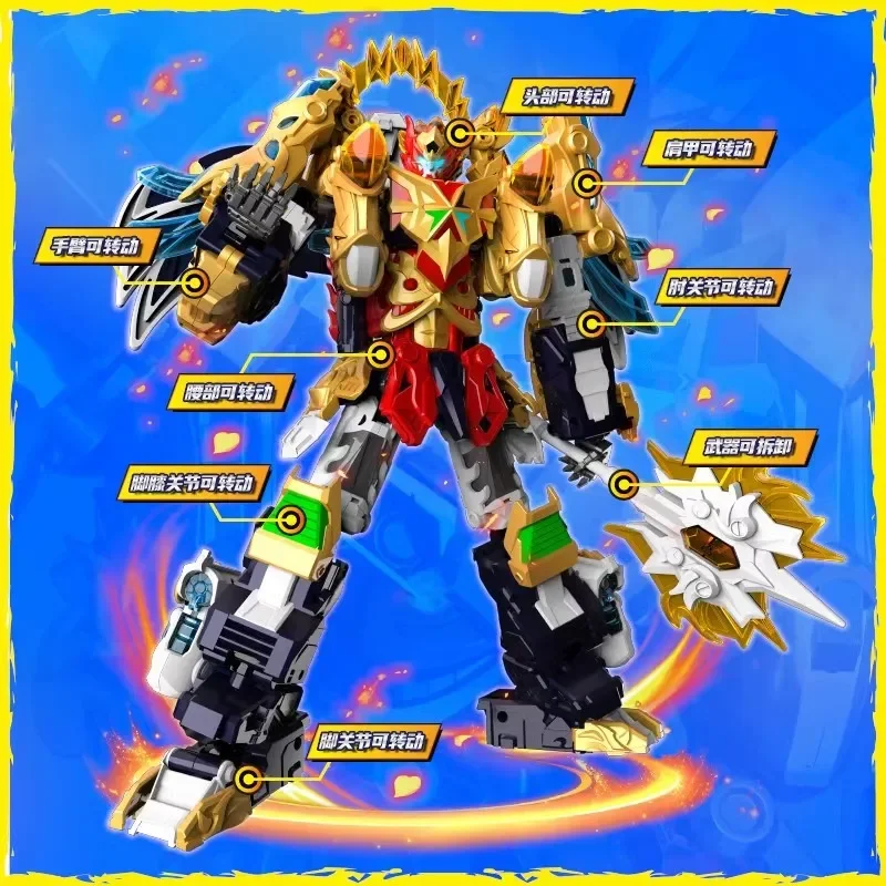 Robot transformateur 6 en 1, jouet combiné Mecha en plastique ABS, cadeaux pour garçons de 8 à 12 ans, jouets mobiles articulés, modèle de décoration