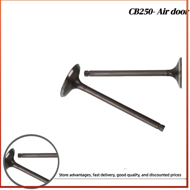 Durable Engine Valve Set (Intake/Exhaust) + Valve Stem + Oil Seal Compatible with Zongshen CB250 CB350 250cc Motorcycle