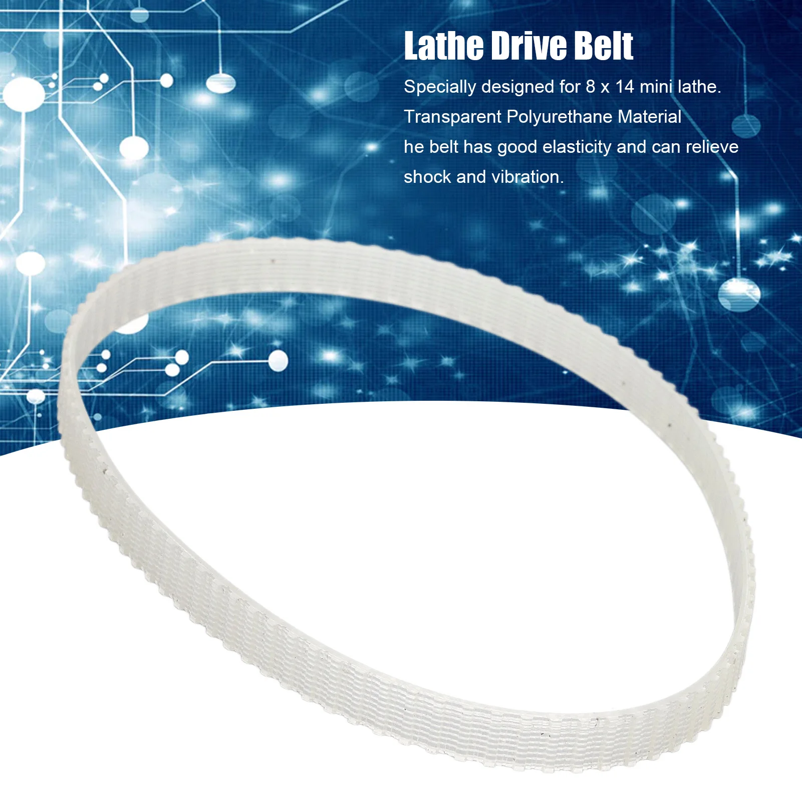 Lathe Belt Transparent Polyurethane  Accessory Replacement Part for 8x14 Lathe Drive Belt Lathe  Belt