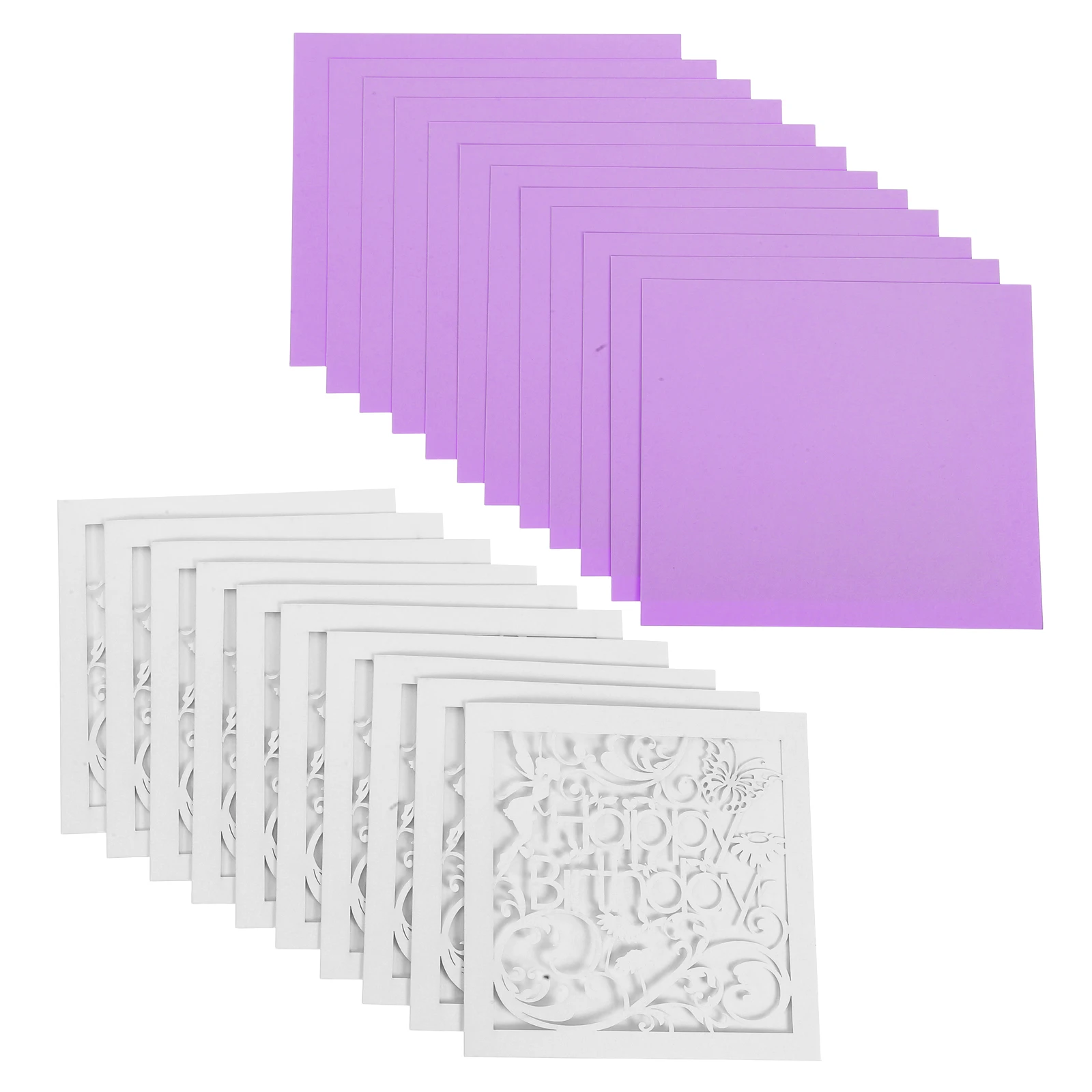 

10Pcs Butterfly Birthday Greeting Cards Elegant Floral Cutout Design for Women Girls Birthday Celebration Invitations