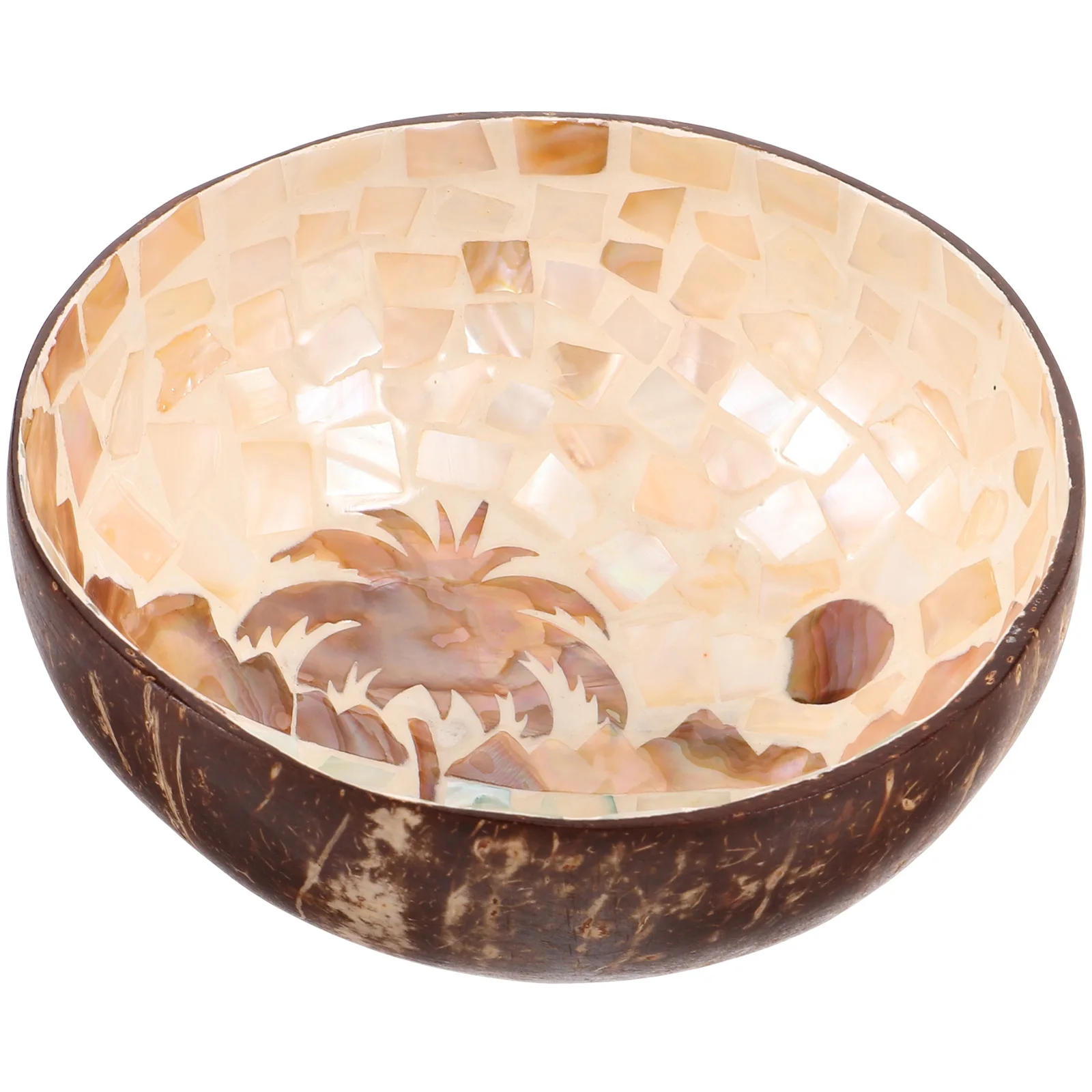 

Coconuts Shell Salad Bowl Natural Style Food Holder Multi-Function Serving Bowl Fruit Salad Kitchen Hotel Decor