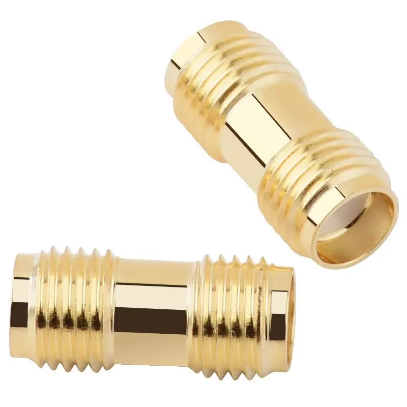 100PCS SMA-KK RF Coaxial  SMA Connecter Female To Temale Straight Joint Double Outer Screw Inner Hole Connector