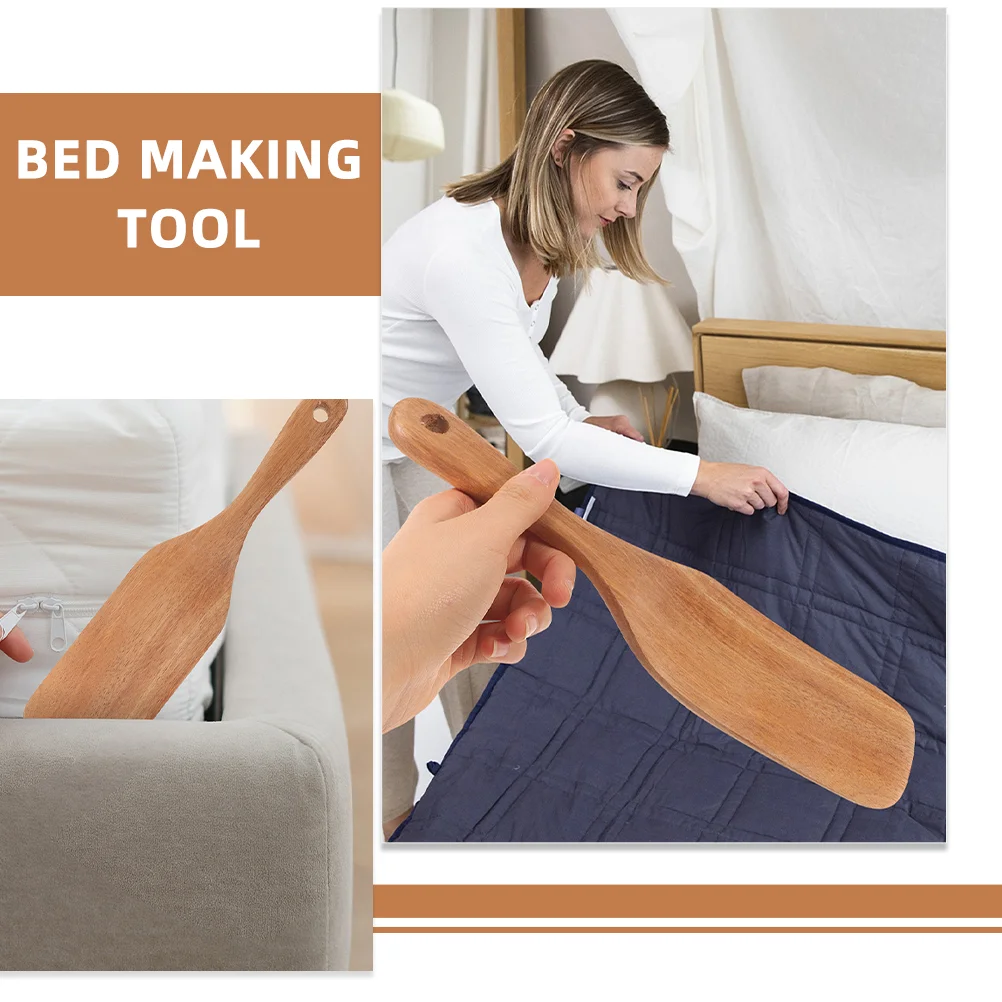 2pcs Wooden Mattress Lifting Tool Bed Sheets Change Tool Mattress Lifter Sheet Tucker Tool