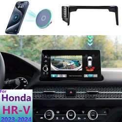 For Honda HRV HR-V 2023 2024 Phone Holder Car Magnetic MagSafe Wireless Charging Car Mobile Phone Mount 9