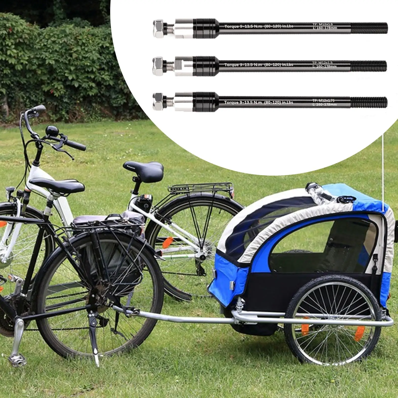 

Велосипедный прицеп, сквозная ось, простая в использовании, быстроразъемная насадка для прицепа для заднего колеса для езды на горном велосипеде, запчасти для дома