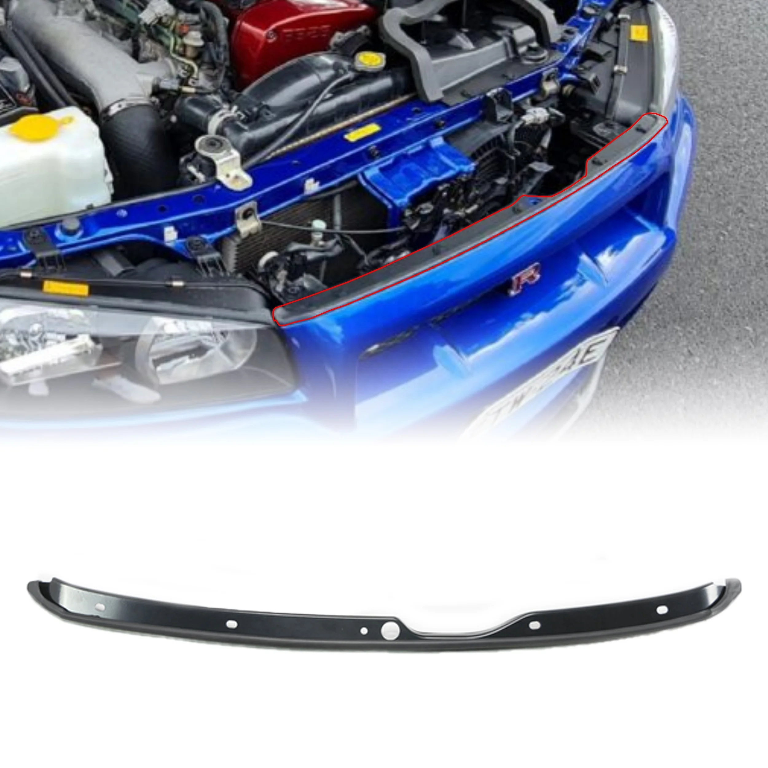 

New Arrive for NISSAN SKYLINE R34 GTR BNR34 Front Bumper Upper Center Retainer With Rubber Seal Steel Material