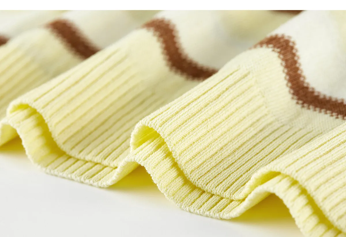 SENTUBILA Leichter Strickpullover für Damen mit Streifenmuster, Rundhalsausschnitt, abnehmbarem Schal, Sommer-Freizeitpullover mit kurzen Ärmeln, Top W62HC7519 – Detail 29