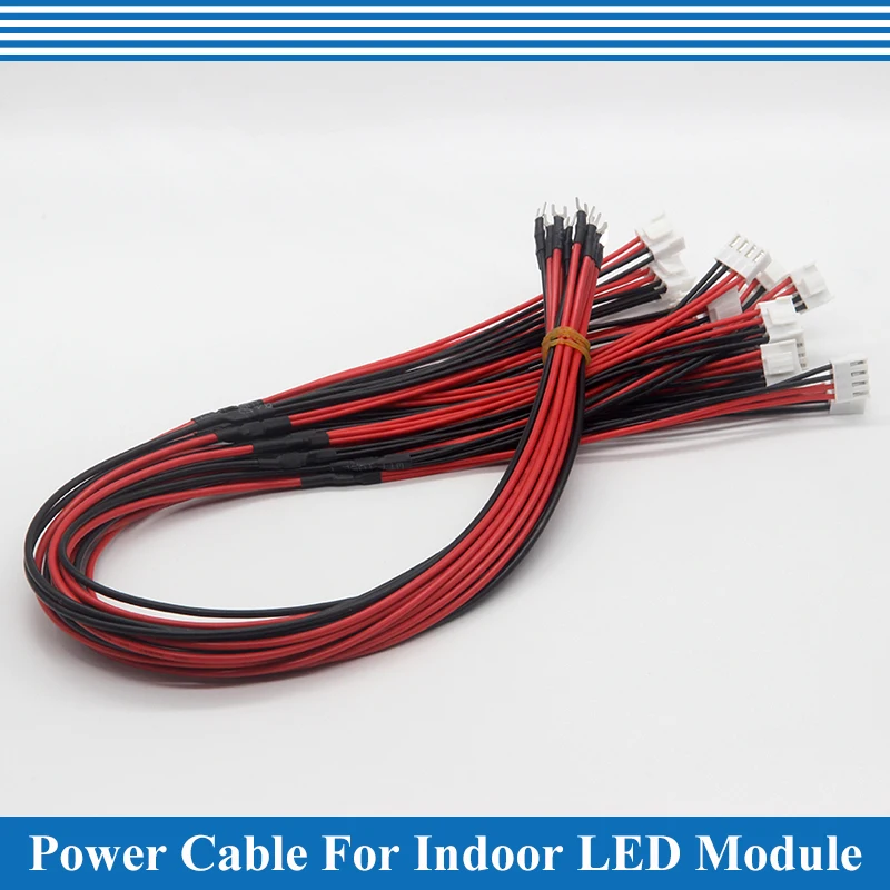 10pcs/lot Indoor Pure copper 20-50cm 4pin Long Power Cable for Indoor LED Display module