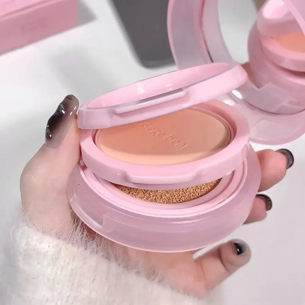Brand-new Long-Lasting Matte Pink Finish Oil Control And Makeup Fixation Removal Setting Powder Double Layer Air Cushion Powder