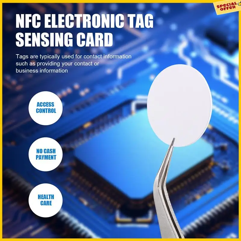 A25P สําหรับ Ntag215 แท็ก NFC, เปล่า PVC เหรียญ NFC การ์ดใช้งานร่วมกับโทรศัพท์มือถือและอุปกรณ์ที่ใช้ NFC ทั้งหมด-(30 ชิ้น)