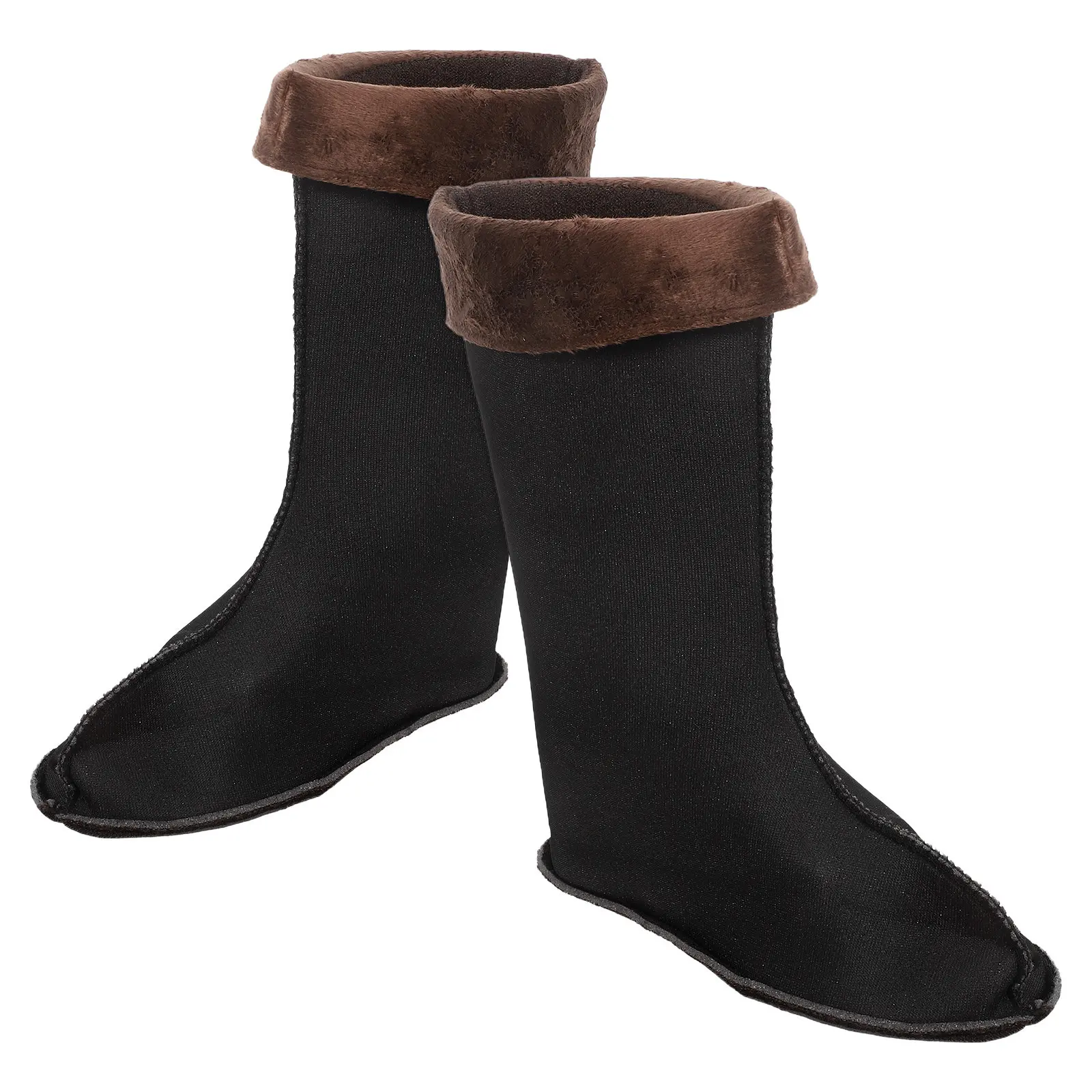 

1Pair Rain Boot Liners Thick Fleece Thermal Sock Inserts Outdoor Cold Weather Shoe Insulators Warm Boot Liners for Women Men