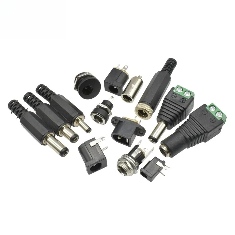 10PCS DC Power Plug Jack Connector 2.1MM 3.5MM * 1.1MM 1.3MM 2.5MMx5.5MM Female Male DC Power Plug Adapter