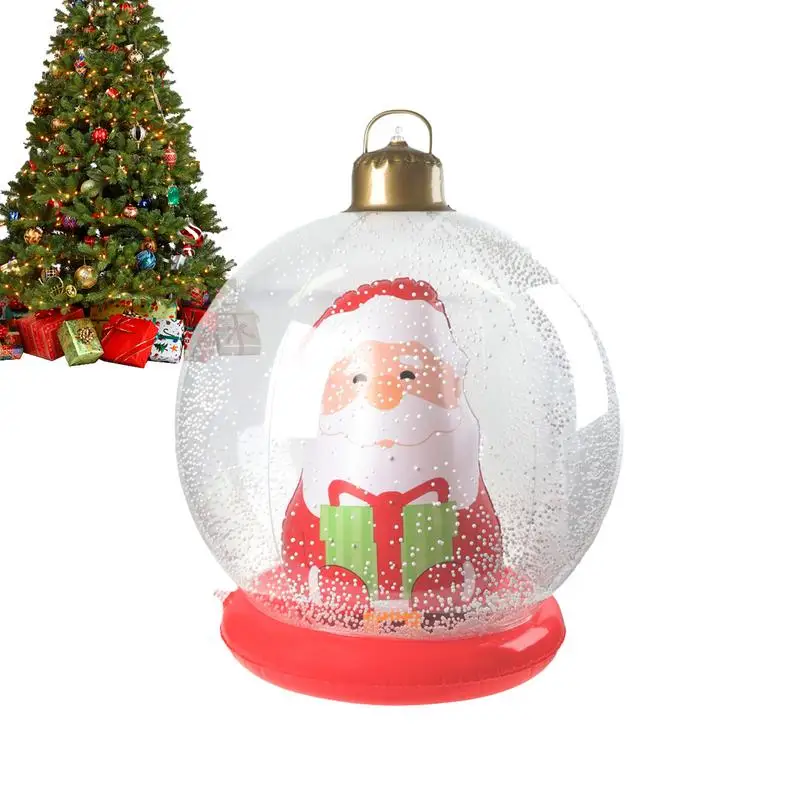 Giant Inflatable Christmas Ball Christmas PVC Inflatable Decorated Ball Transparent Giant Big Large Balls Xmas Tree Decorations