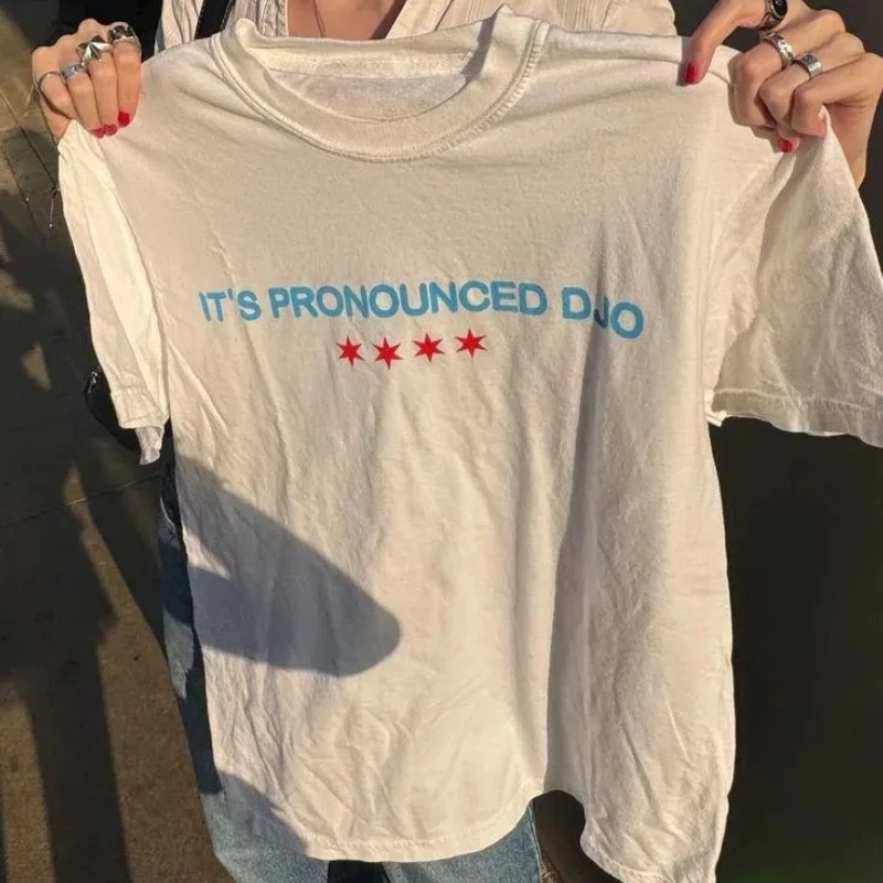 It's Pronounced Djo funny humor 100%cotton unisex shirt 2026 Summer O-neck Men's Y2k Short Sleeve Tshirt Joseph Keery fan gift