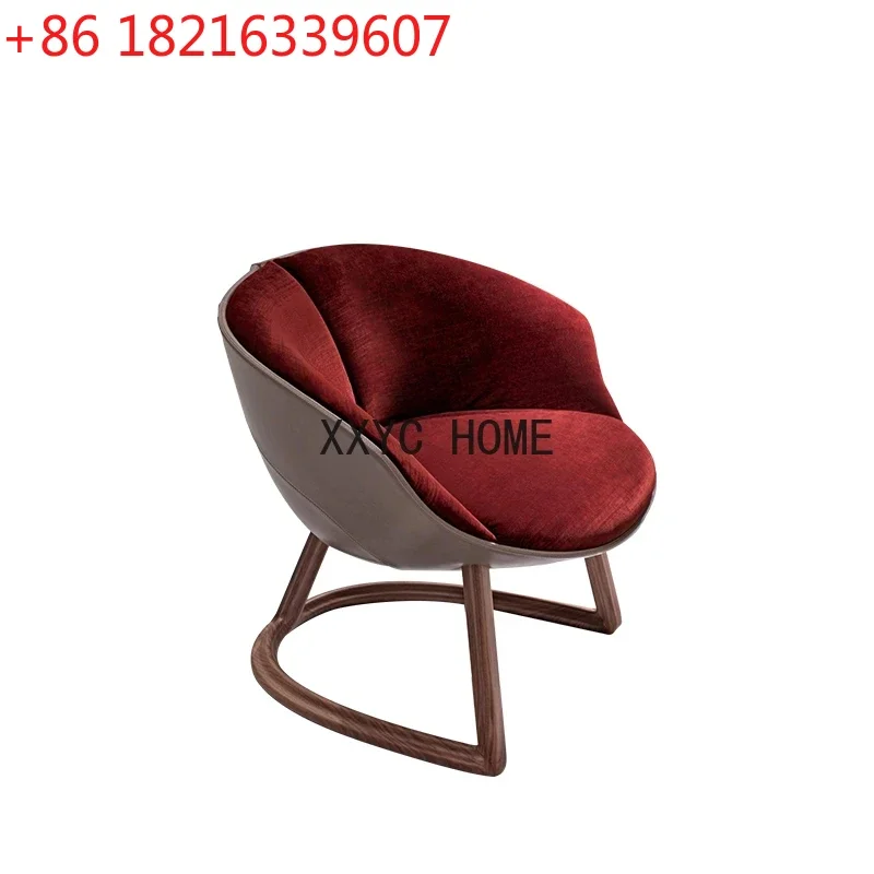 Light Luxury Single-Seat Sofa Chair Luxury Red Leisure Chair Post-Modern Simple Living Room Furniture