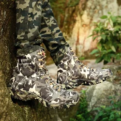 Men Boots Winter Lace Up Waterproof Outdoor Shoes Breathable Canvas Camouflage Tactical Combat Desert Ankle Boots