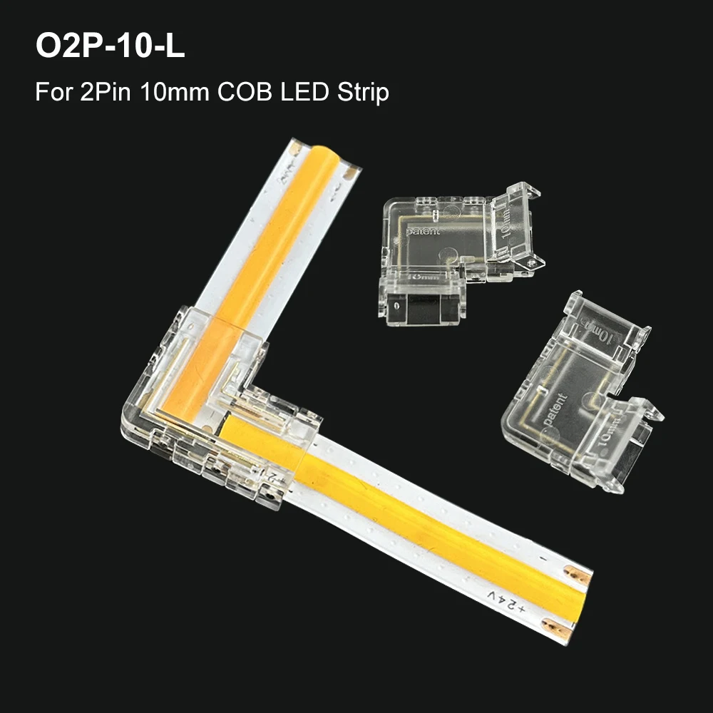 COB LED-Lichtstreifen Transparenter Lötfreier Hutverbinder L-förmige Kristallschnalle Geeignet für 5mm 8mm 10mm 2PIN 3PIN 4PIN – Detail 10