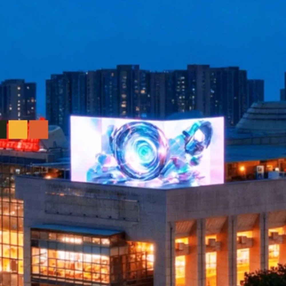 Schermo LED Digitale Flessibile Intelligente per Esterni, Display LED Trasparente per Pubblicità Creativa e Locali Notturni