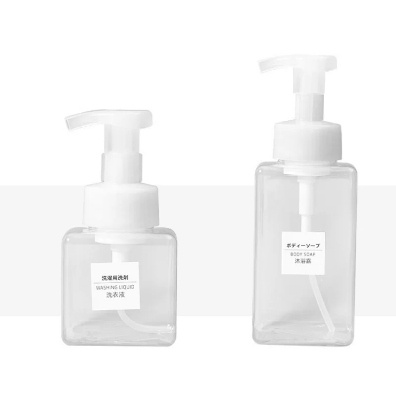 Seifenspender Tragbare Schaumpumpflasche 250/450/650ml Manuell zu Drückende Seifenschaumspender Flüssigkeitsspender für das Badezimmer – Detail 2