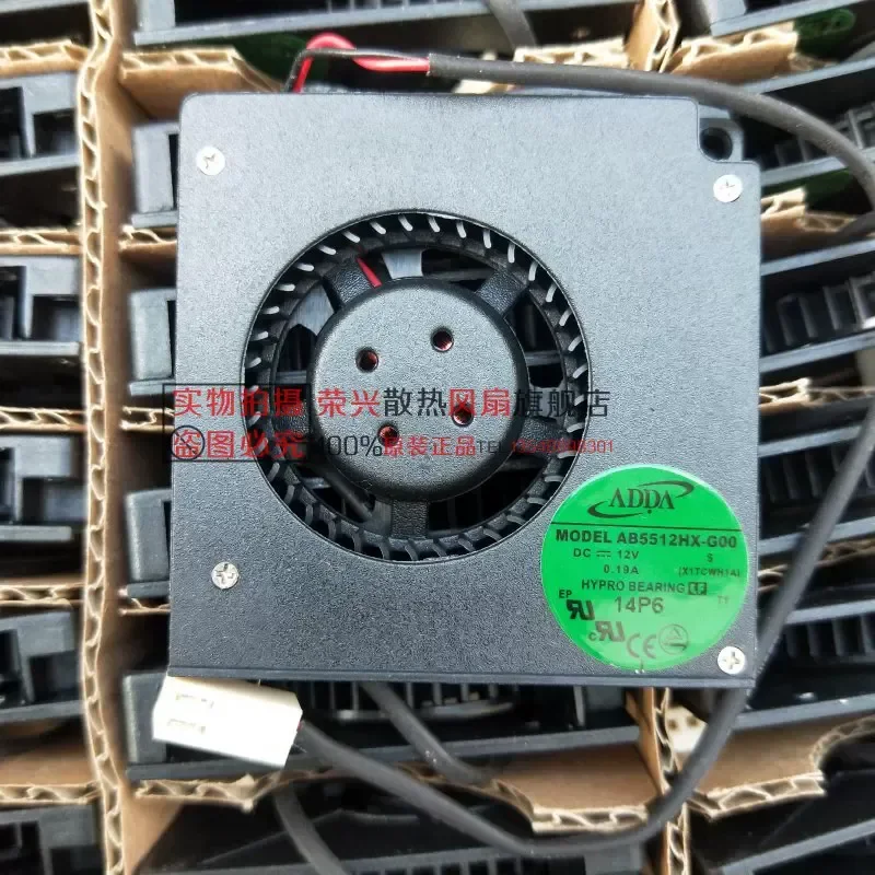 for Xiexi ADDA AB5512HX-G00 12V 0.19A 55mm Turbo Cooling Fan