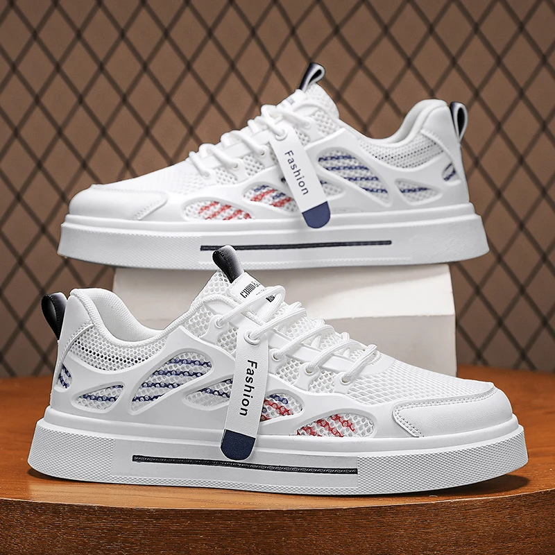 

Students' mesh casual shoes four seasons breathable soft-sole non-slip men's outdoor walking shoes fashion sneakers flat shoes