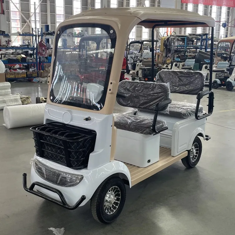 Rs Wholesale 4 Wheel Electric Vehicle Bicycle 4 Seat Electric Vehicle 800w 60v Hydraulic Front Impact Electric Golf Cart