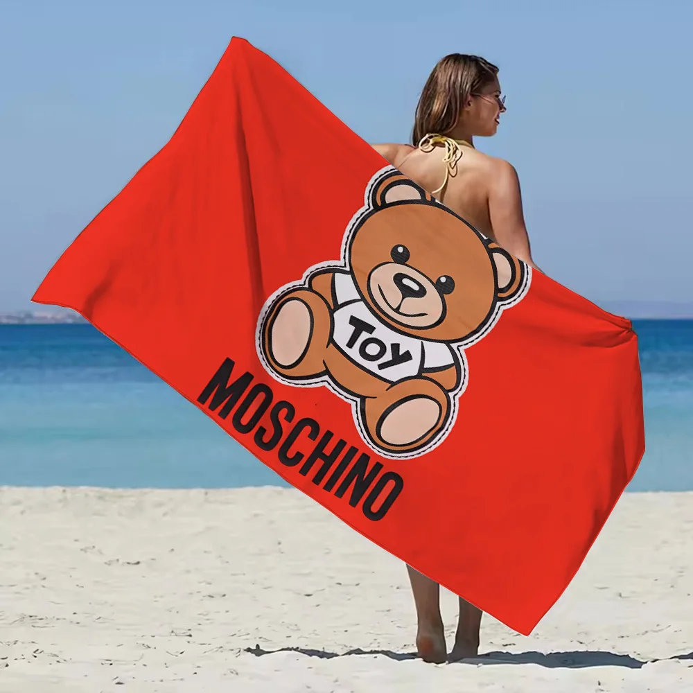 Moschino منشفة التجفيف السريع التخييم كبير القطن منشفة الشاطئ رجل مناشف الصالة الرياضية مع تصاميم ستيتش مناشف حمام 100 ين متجر المنزل