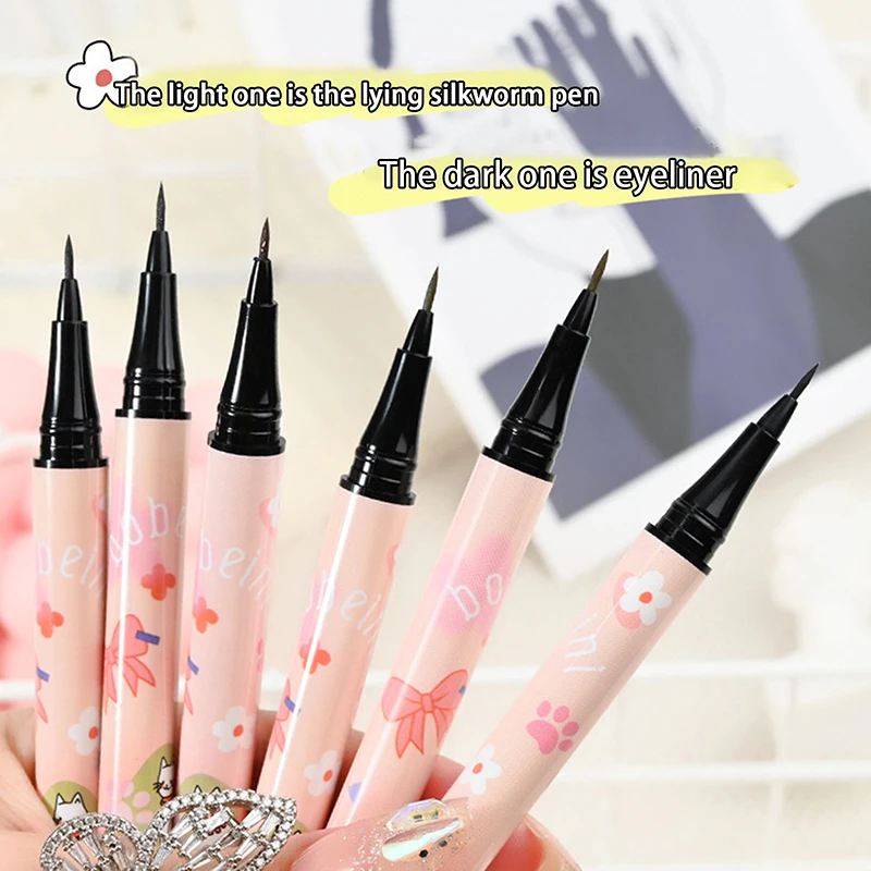 Liquid Eyeliner Silkworm Shadow Pen Long Lasting Waterproof Sweatproof Anti Smudge Quick Drying Eyeliner Makeup Tool For Women