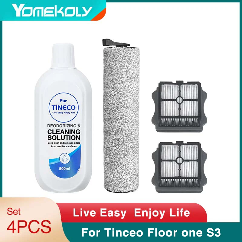 For Tineco Floor One S3 /Floor S3 Rolling Brush Filter  Cleansing Liquid  Robot Floor Sweeper Replace Ment  Accessories  Part