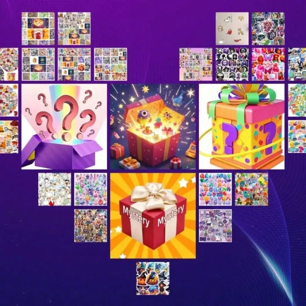 

50pc Mysterious Surprise Sticker Gift Box Blind Box Blind Selection, Suitable For Birthday And Festival Gifts, Adding Surprises To Life