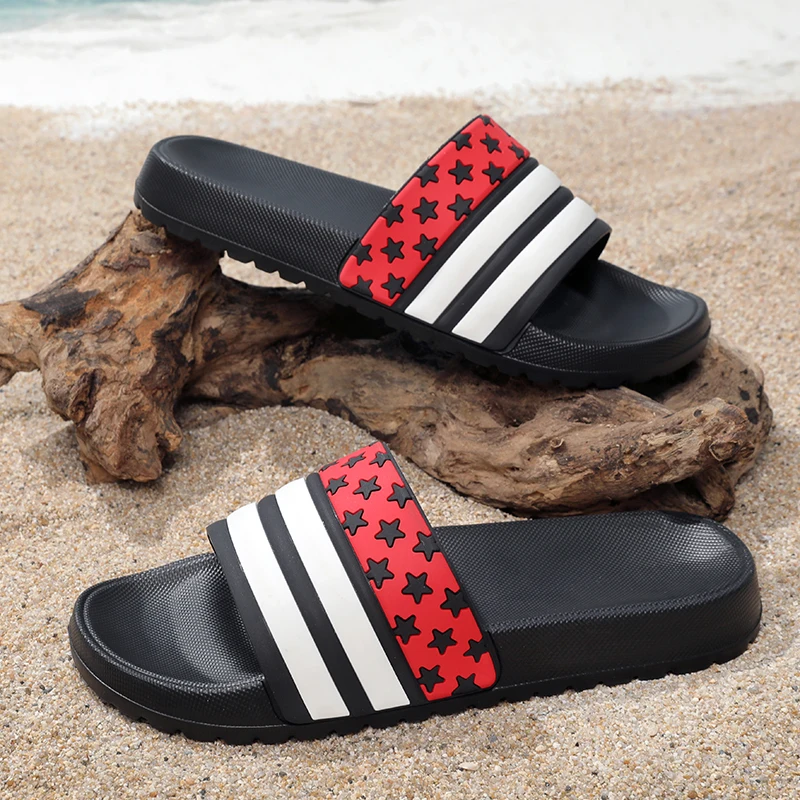 

Men's Slippers Lightweight High-quality Summer Color-blocking Anti-slip Quick-drying New Soft Flat Casual Wearable Sandals