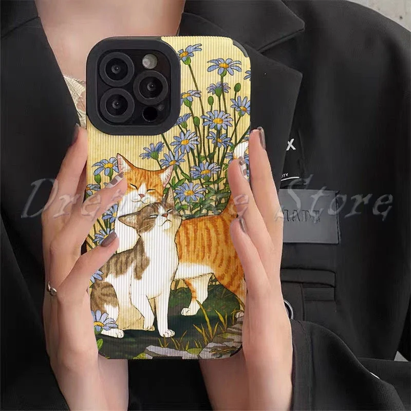 Cute Cat Phone Case for Iphone 11 Pro Max Iphone 16 Pro Max Iphone 13 Pro Max Iphone 14 Pro Max Iphone 15 Pro Max Case